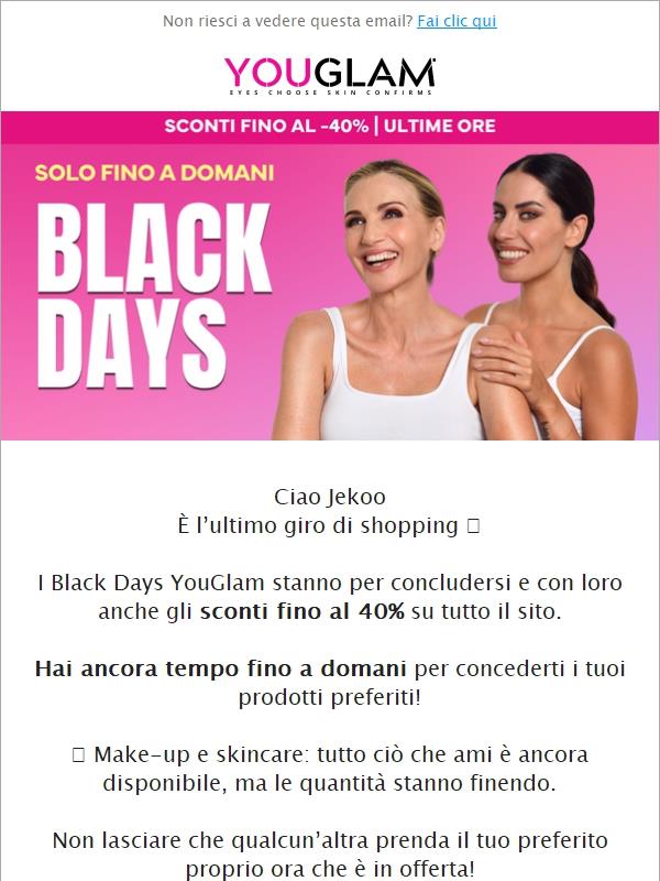 ⏰ I Black Days finiscono domani!