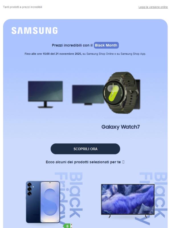 Risparmia con le offerte Black Month