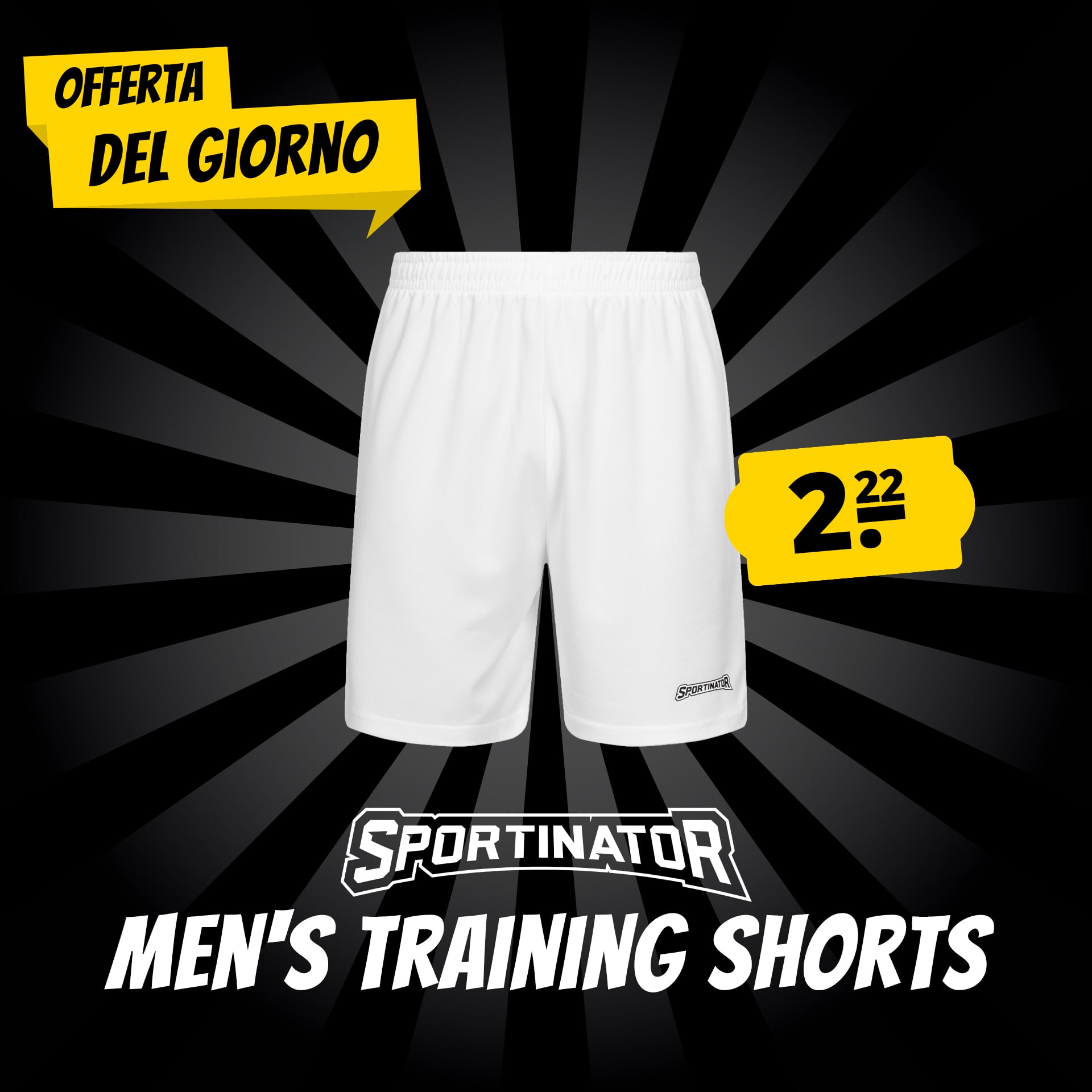 Sportinator essentials uomo pantaloncini per l allenamento