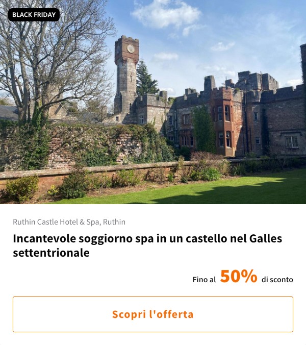 Incantevole soggiorno spa in un castello nel Galles settentrionale