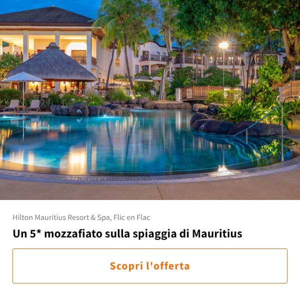 Un 5* mozzafiato sulla spiaggia di Mauritius