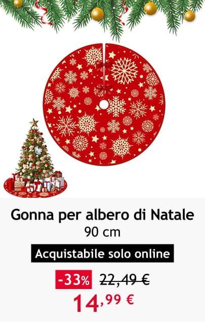 gonna per albero di natale