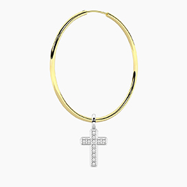 Orecchino ONLY FUN   con ciondolo CROCE