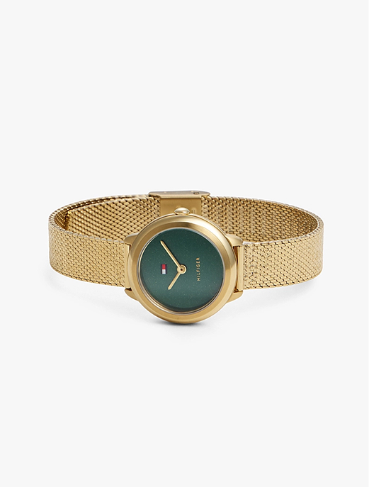 Orologio ovale con cinturino a rete