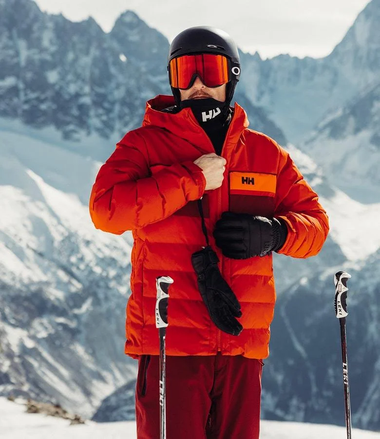 Man wearing Helly Hansen ski gear