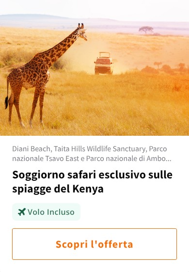 Soggiorno safari esclusivo sulle spiagge del Kenya