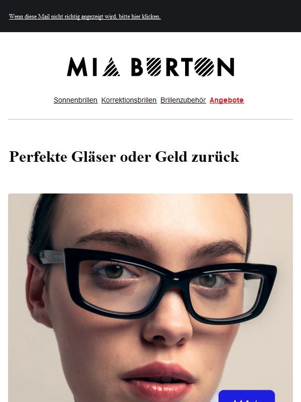 100 % Zufriedenheit mit Ihren Gläsern