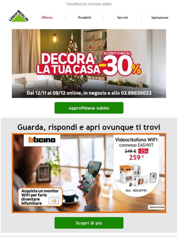 Sconti fino al -30% per decorare casa 🎄