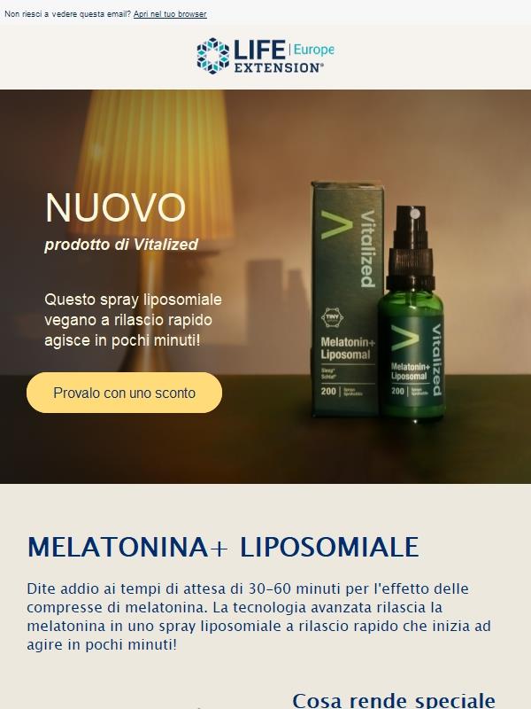 Nuovo ed entusiasmante: Melatonin+ Liposomial
