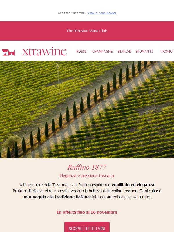 Ruffino 1877: equilibrio ed eleganza toscana