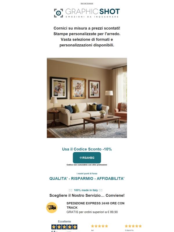 Scopri lo sconto del 10% su tutto ora!