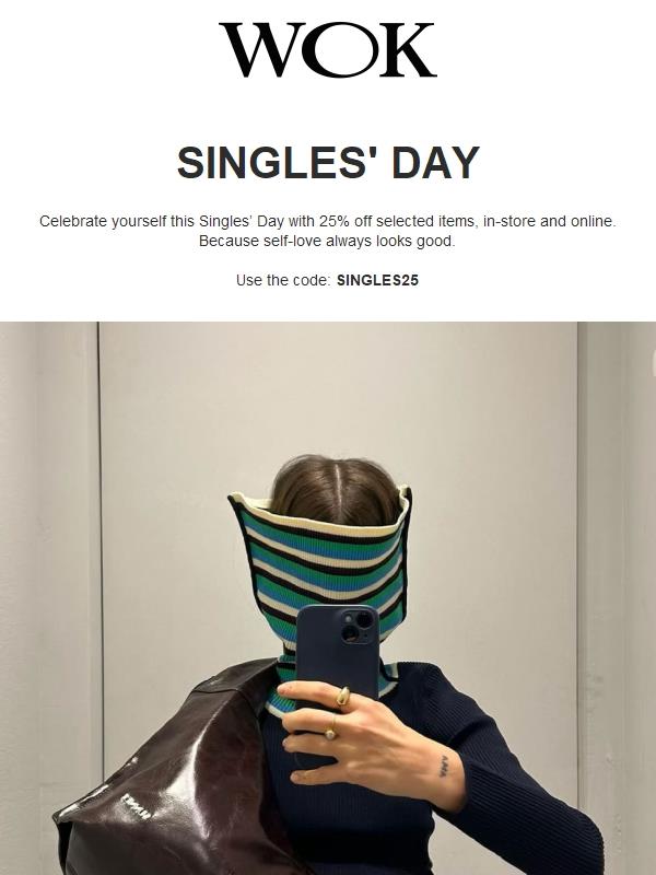 Last day of Singles' Day Promo: 25% off selected items