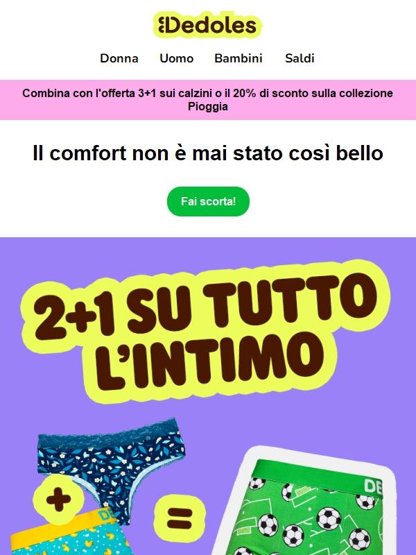 AVVISO: 2+1 su tutto l'intimo 🚨