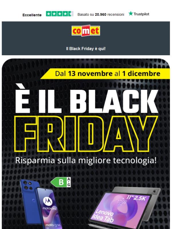 Inizia il BLACK FRIDAY! 🚀🖤