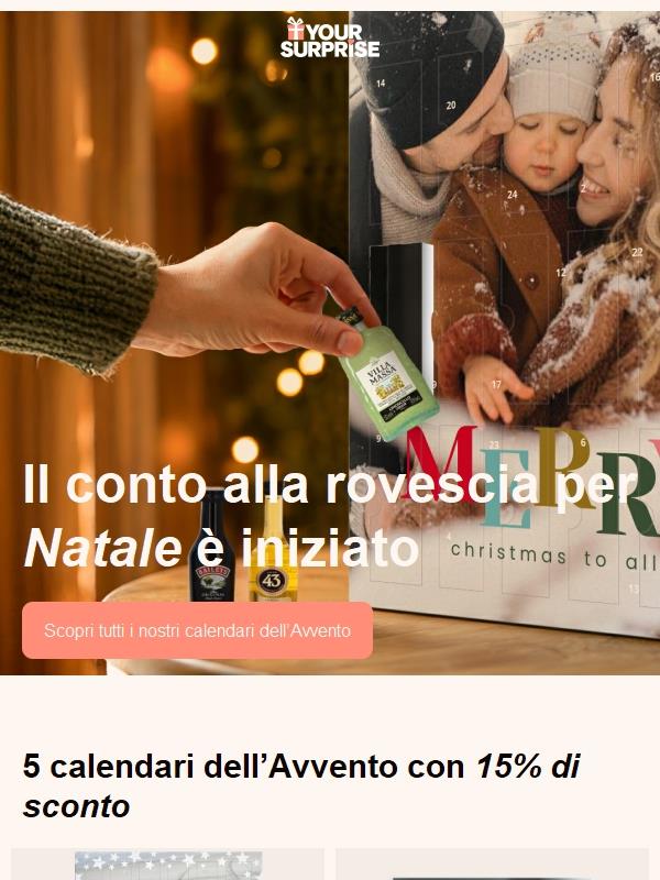 15% di sconto sui nostri calendari dell'avvento più amati! 🎁