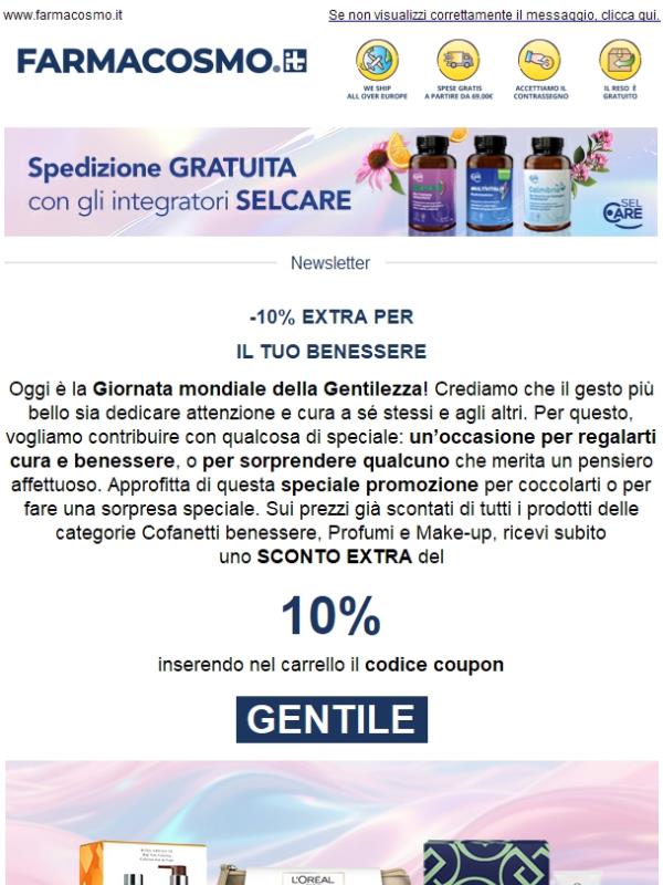 💌 Un gesto di gentilezza per te! -10% EXTRA per il tuo benessere