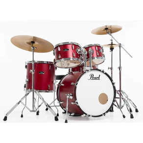 PEARL ROADSHOW RS525SBC/C747 Batteria 5p Cassa 22" hardw.piatti Sabian Matte Red