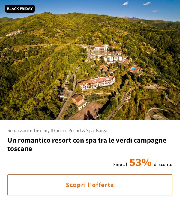 Un romantico resort con spa tra le verdi campagne toscane