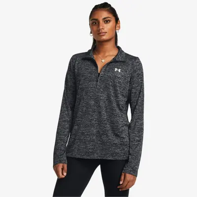 UNDER ARMOUR Felpa donna palestra TECH TWIST con zip traspirante grigia