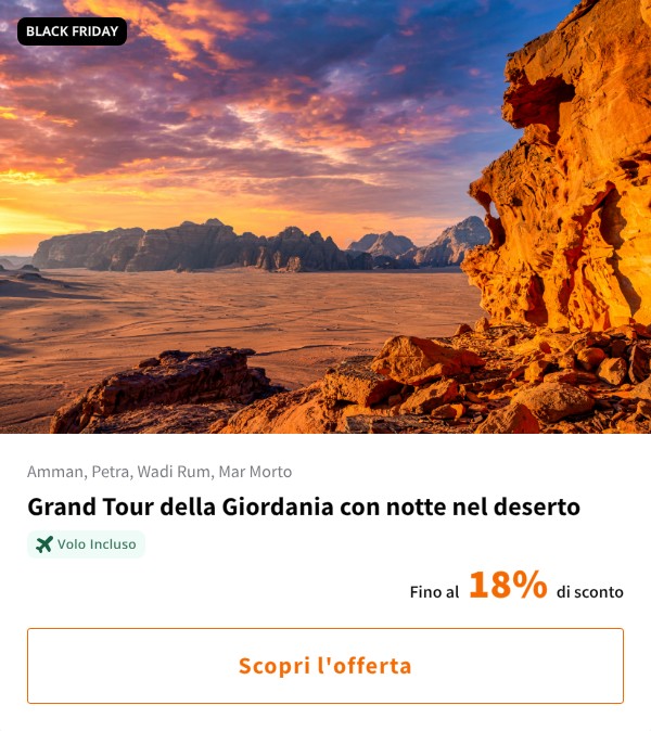 Grand Tour della Giordania con notte nel deserto
