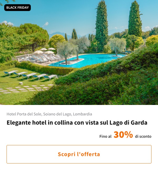 Elegante hotel in collina con vista sul Lago di Garda