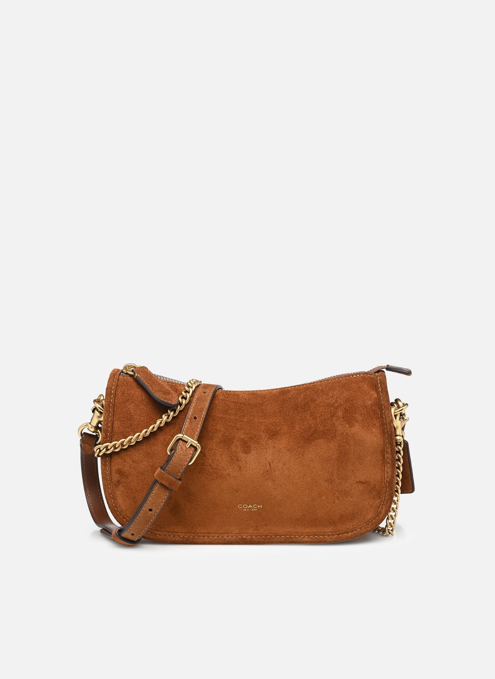 Coach Zaini Suede Waverly Bag donna marrone