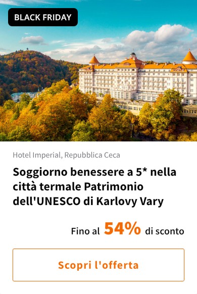 Soggiorno benessere a 5* nella città termale Patrimonio dell&#x27;UNESCO di Karlovy Vary