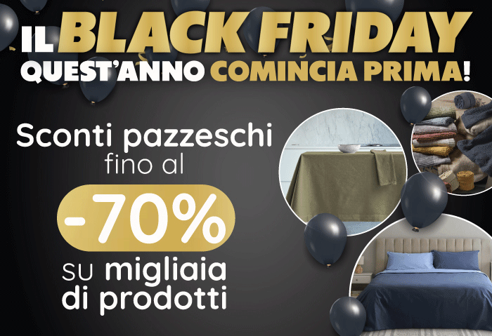 IL BLACK FRIDAY QUEST'ANNO COMINCIA PRIMA