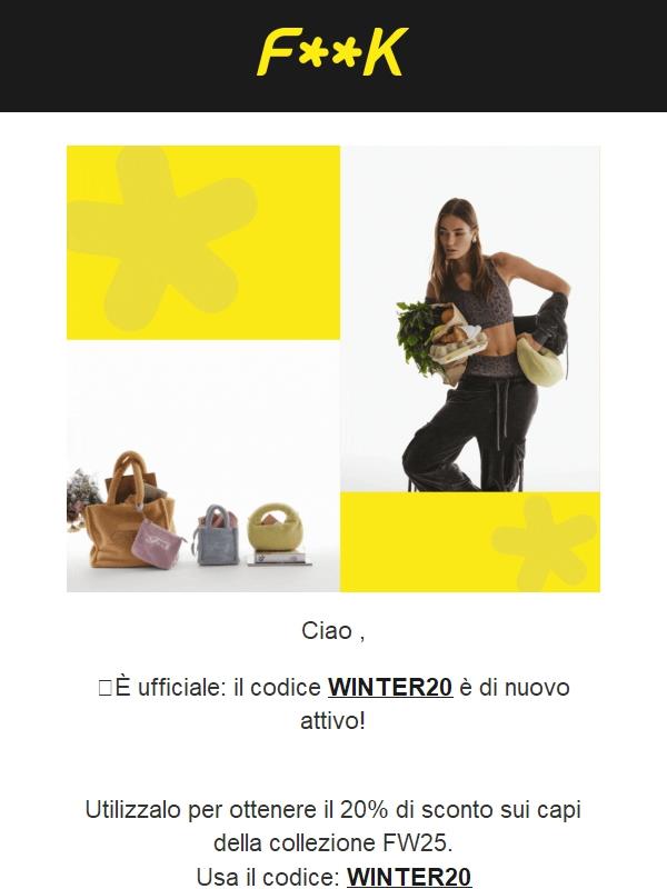 Un regalo speciale con le borse FW25 + WINTER20 è tornato ✨