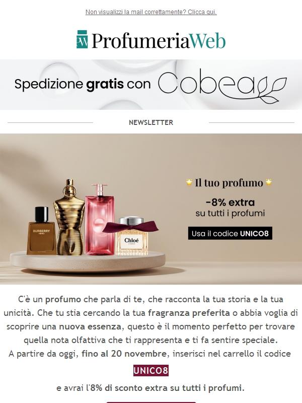🌟​ -8% extra su tutti i profumi!