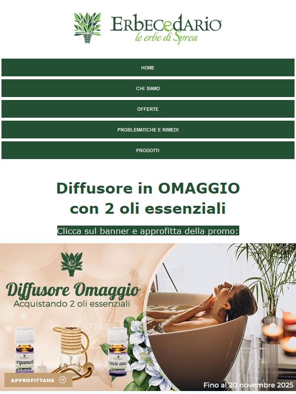 2 oli essenziali = 1 diffusore in Omaggio 🎁😍