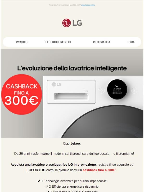 Fino a 300€ di Cashback per te!🔥