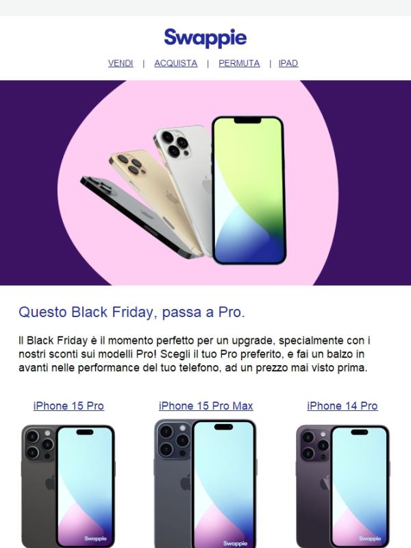 Le offerte del Black Friday sono arrivate. È ora di diventare PRO.