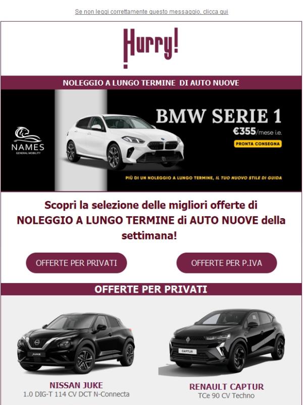🚘HURRY! Noleggio | Le MIGLIORI OFFERTE della settimana 🚘 Scopri tutte le auto a noleggio a prezzi scontati!