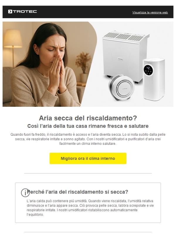 💨 Aria secca del riscaldamento? Ecco come prevenirla!