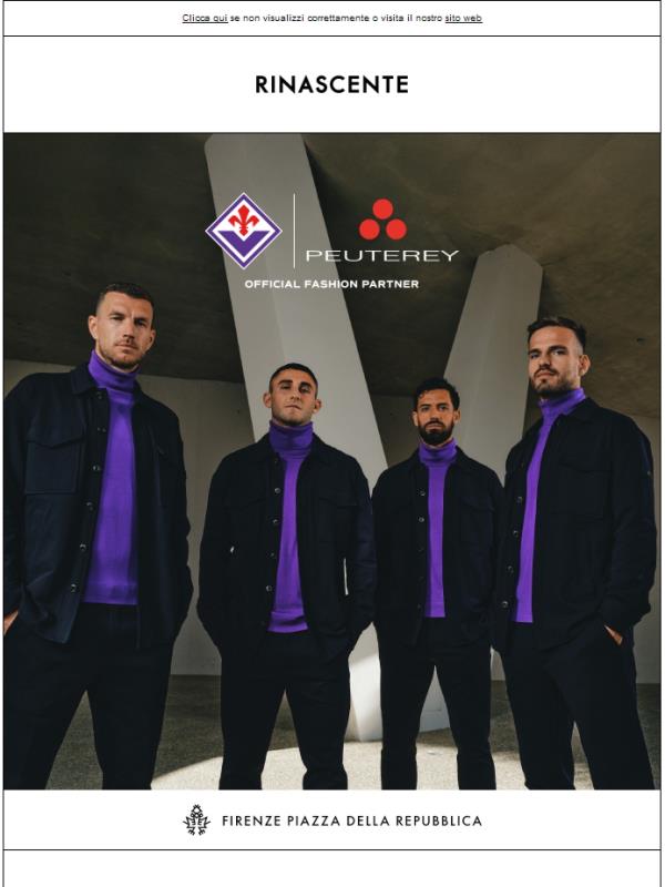 Peuterey x ACF Fiorentina takes Rinascente