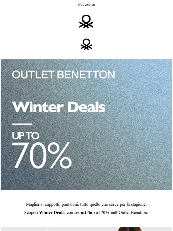 Outlet Benetton: Winter Deals ❄️: fino al -70%