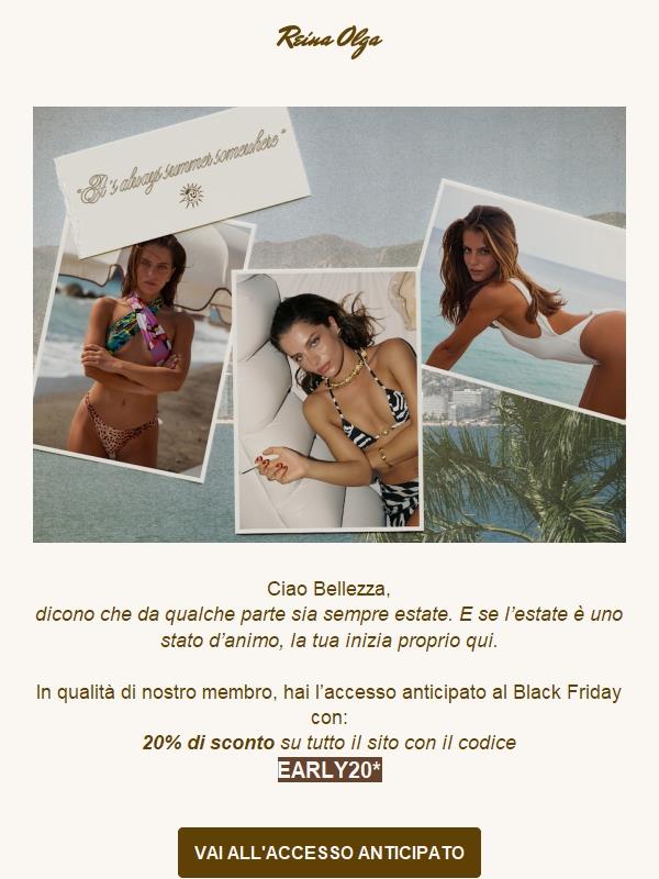 L’accesso anticipato al Black Friday inizia ora!