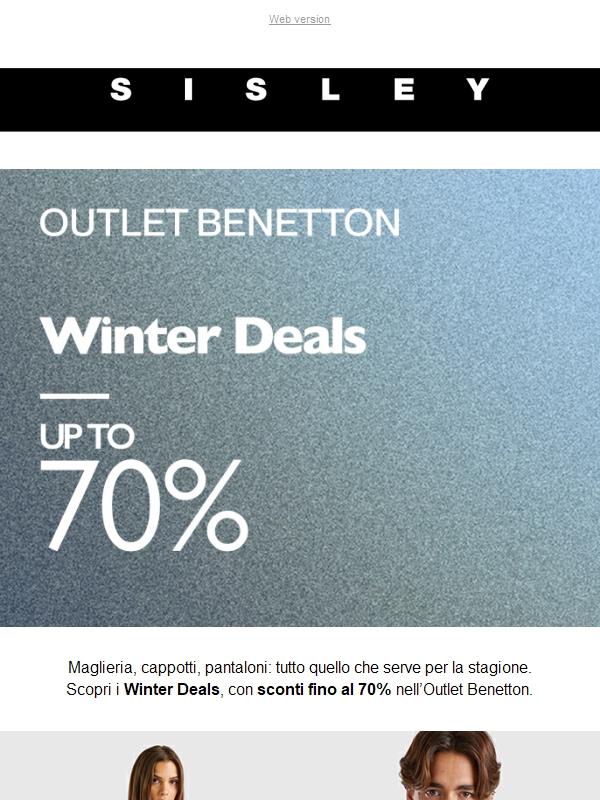 Outlet Benetton: Winter Deals ❄️: fino al -70%