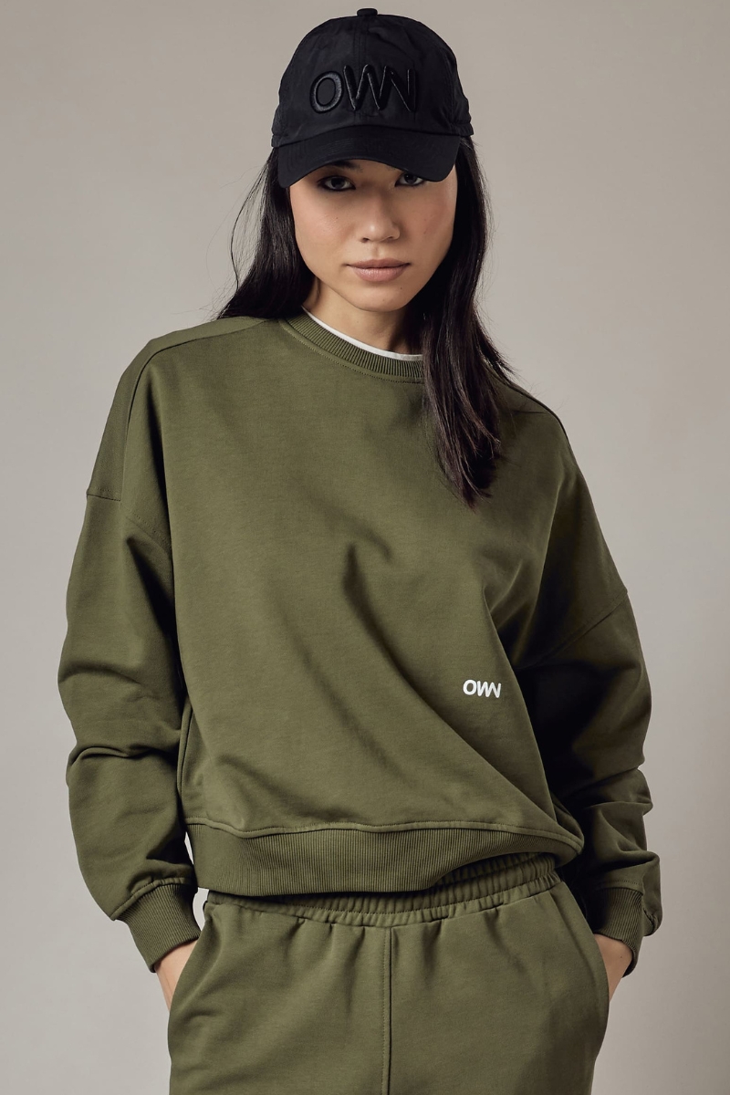 Felpa Girocollo Loose Fit Donna