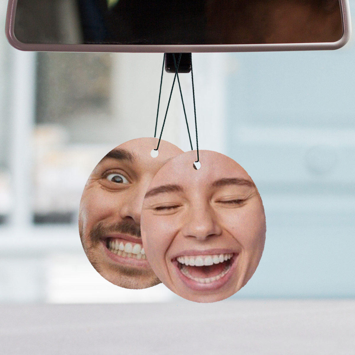 Image of Profumatore Auto Personalizzato con Faccia set da 2