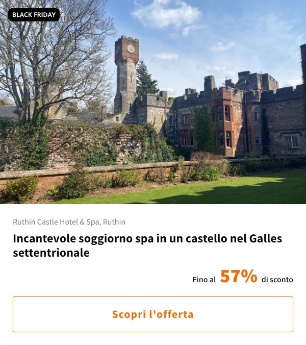 Incantevole soggiorno spa in un castello nel Galles settentrionale