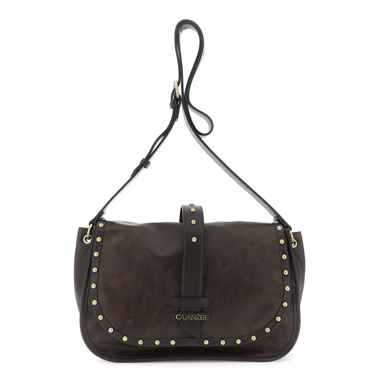 Image of pattina effetto nuvolato con bordatura e rivetti t.moro