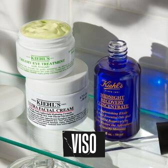 Questa immagine porta alla categoria “Viso” di Kiehl’s, dedicata a creme, sieri e trattamenti idratanti per la cura del viso.