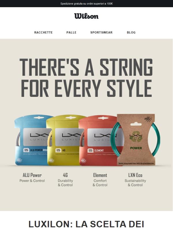 La scelta dei tennisti. Scopri perché Luxilon domina nei tour