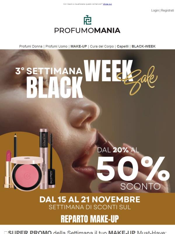 ✨ 3° Black-Week | Dedicato al Make-Up dal 25% al 50%