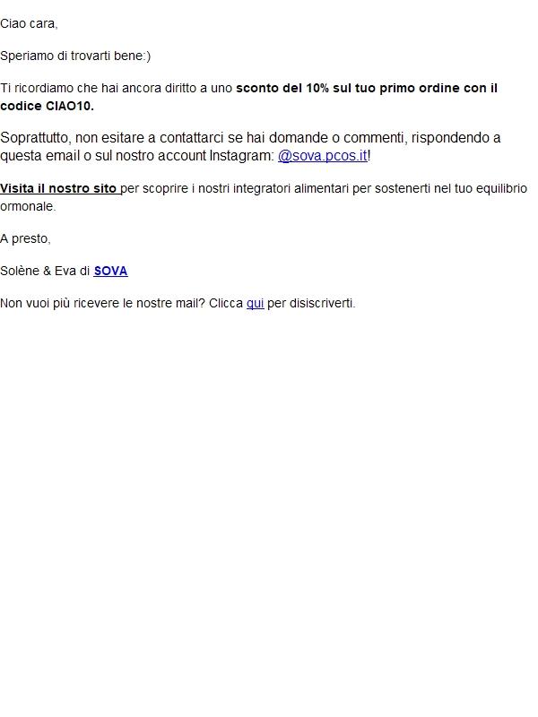 Re: Non perderti le nostre offerte esclusive!