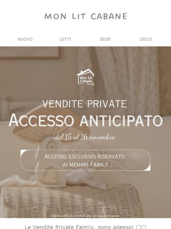 Accesso VIP: Vendite private in anteprima!