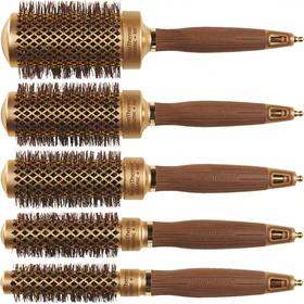 Olivia Garden Shine Gold Set Di Spazzole Nano Thermic 5 pz