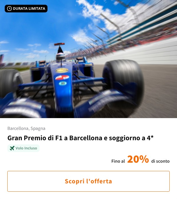 Gran Premio di F1 a Barcellona e soggiorno a 4*